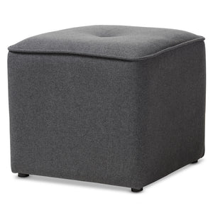 Baxton Studio Corinne Modern and Contemporary Fabric Upholstered Ottoman