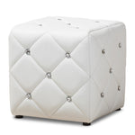 Load image into Gallery viewer, Baxton Studio Stacey Modern And Contemporary White Faux Leather Upholstered Ottoman
