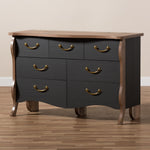 Load image into Gallery viewer, Baxton Studio Romilly Country Cottage Farmhouse Black And Oak-Finished Wood 7-Drawer Dresser
