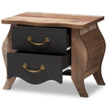 Load image into Gallery viewer, Baxton Studio Romilly Country Cottage Farmhouse Black And Oak-Finished Wood 2-Drawer Nightstand
