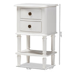 Load image into Gallery viewer, Baxton Studio Audrey Country Cottage Farmhouse White Finished 2-Drawer Nightstand
