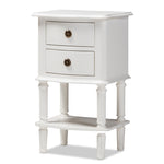 Load image into Gallery viewer, Baxton Studio Audrey Country Cottage Farmhouse White Finished 2-Drawer Nightstand
