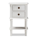 Load image into Gallery viewer, Baxton Studio Audrey Country Cottage Farmhouse White Finished 2-Drawer Nightstand
