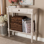 Load image into Gallery viewer, Baxton Studio Ariella Country Cottage Farmhouse Whitewashed 1-Drawer Console Table
