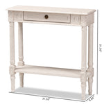 Load image into Gallery viewer, Baxton Studio Ariella Country Cottage Farmhouse Whitewashed 1-Drawer Console Table
