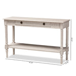 Load image into Gallery viewer, Baxton Studio Ariella Country Cottage Farmhouse Whitewashed 1-Drawer Console Table
