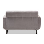 Load image into Gallery viewer, Baxton Studio Carina Mid-Century Modern Light Grey Fabric Upholstered Loveseat
