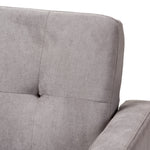 Load image into Gallery viewer, Baxton Studio Carina Mid-Century Modern Light Grey Fabric Upholstered Loveseat
