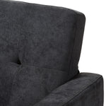 Load image into Gallery viewer, Baxton Studio Carina Mid-Century Modern Dark Grey Fabric Upholstered Lounge Chair
