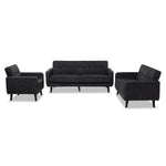 Load image into Gallery viewer, Baxton Studio Carina Mid-Century Modern Fabric Upholstered 3-Piece Living Room Set
