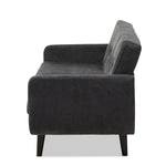 Load image into Gallery viewer, Baxton Studio Carina Mid-Century Modern Dark Grey Fabric Upholstered Sofa
