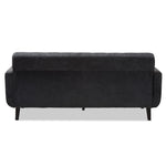 Load image into Gallery viewer, Baxton Studio Carina Mid-Century Modern Dark Grey Fabric Upholstered Sofa
