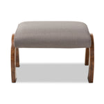 Load image into Gallery viewer, Baxton Studio Sandrine Modern and Contemporary Fabric Upholstered Walnut Brown Finished Wood Ottoman
