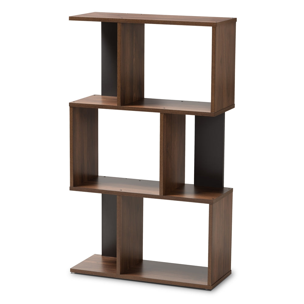 Baxton Studio Legende Modern and Contemporary Finished Display Bookcase