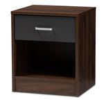 Load image into Gallery viewer, Baxton Studio Hansel Modern And Contemporary 1-Drawer Dark Brown And Dark Grey Finished Nightstand
