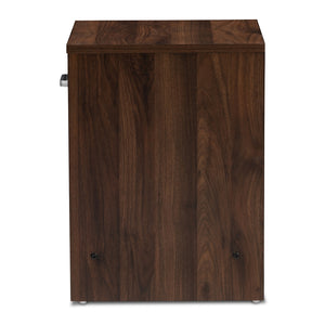 Baxton Studio Hansel Modern And Contemporary 1-Drawer Dark Brown And Dark Grey Finished Nightstand