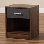 Load image into Gallery viewer, Baxton Studio Hansel Modern And Contemporary 1-Drawer Dark Brown And Dark Grey Finished Nightstand
