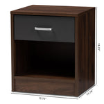 Load image into Gallery viewer, Baxton Studio Hansel Modern And Contemporary 1-Drawer Dark Brown And Dark Grey Finished Nightstand
