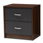 Load image into Gallery viewer, Baxton Studio Hansel Modern And Contemporary 2-Drawer Dark Brown And Dark Grey Finished Nightstand
