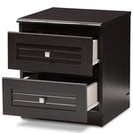 Load image into Gallery viewer, Baxton Studio Carine Modern And Contemporary Wenge Brown Finished 2-Drawer Nightstand
