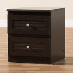 Load image into Gallery viewer, Baxton Studio Carine Modern And Contemporary Wenge Brown Finished 2-Drawer Nightstand
