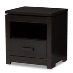 Load image into Gallery viewer, Baxton Studio Bienna Modern And Contemporary Wenge Brown Finished 1-Drawer Nightstand
