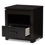 Load image into Gallery viewer, Baxton Studio Bienna Modern And Contemporary Wenge Brown Finished 1-Drawer Nightstand
