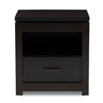 Load image into Gallery viewer, Baxton Studio Bienna Modern And Contemporary Wenge Brown Finished 1-Drawer Nightstand
