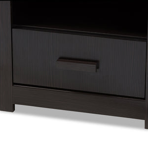 Baxton Studio Bienna Modern And Contemporary Wenge Brown Finished 1-Drawer Nightstand