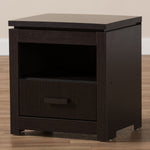 Load image into Gallery viewer, Baxton Studio Bienna Modern And Contemporary Wenge Brown Finished 1-Drawer Nightstand
