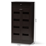 Load image into Gallery viewer, Baxton Studio Acadia Modern And Contemporary Wenge Brown Finished Shoe Cabinet
