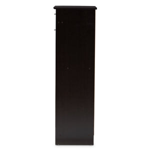 Baxton Studio Acadia Modern And Contemporary Wenge Brown Finished Shoe Cabinet