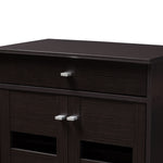 Load image into Gallery viewer, Baxton Studio Acadia Modern And Contemporary Wenge Brown Finished Shoe Cabinet
