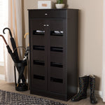 Load image into Gallery viewer, BAXTON STUDIO ACADIA MODERN AND CONTEMPORARY WENGE BROWN FINISHED SHOE CABINET
