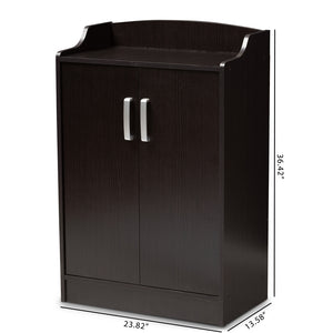 Baxton Studio Verdell Modern And Contemporary Wenge Brown Finished Shoe Cabinet