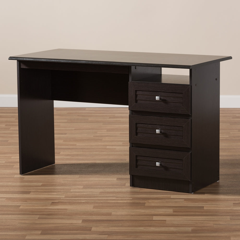 Baxton Studio Carine Modern And Contemporary Wenge Brown Finished Desk