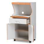 Load image into Gallery viewer, Baxton Studio Edonia Modern And Contemporary Beech Brown And White Finish Kitchen Cabinet
