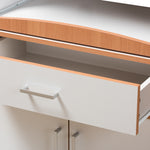 Load image into Gallery viewer, Baxton Studio Edonia Modern And Contemporary Beech Brown And White Finish Kitchen Cabinet
