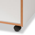 Load image into Gallery viewer, Baxton Studio Edonia Modern And Contemporary Beech Brown And White Finish Kitchen Cabinet
