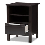 Load image into Gallery viewer, Baxton Studio Hamish Modern And Contemporary Wenge Brown Finished 1-Drawer Nightstand
