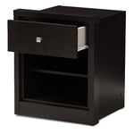 Load image into Gallery viewer, Baxton Studio Danette Modern And Contemporary Wenge Brown Finished 1-Drawer Nightstand
