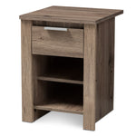 Load image into Gallery viewer, Baxton Studio Laverne Modern And Contemporary Oak Brown Finished 1-Drawer Nightstand
