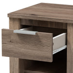 Load image into Gallery viewer, BAXTON STUDIO LAVERNE MODERN AND CONTEMPORARY OAK BROWN FINISHED 1-DRAWER NIGHTSTAND
