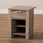 Load image into Gallery viewer, Baxton Studio Laverne Modern And Contemporary Oak Brown Finished 1-Drawer Nightstand
