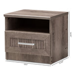 Load image into Gallery viewer, Baxton Studio Gallia Modern And Contemporary Oak Brown Finished 1-Drawer Nightstand
