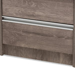 Load image into Gallery viewer, Baxton Studio Gallia Modern And Contemporary Oak Brown Finished 2-Drawer Nightstand
