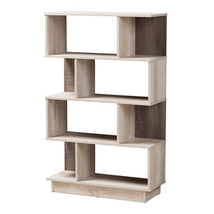 Baxton Studio Teagan Modern and Contemporary Finished Display Bookcase