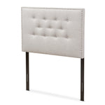 Load image into Gallery viewer, Baxton Studio Windsor Modern And Contemporary Greyish Beige Fabric Upholstered Twin Size Headboard
