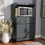 Load image into Gallery viewer, Baxton Studio Tannis Modern And Contemporary Dark Grey Finished Kitchen Cabinet
