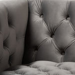 Load image into Gallery viewer, Baxton Studio Zanetta Luxe And Glamour Grey Velvet Upholstered Gold Finished Lounge Chair
